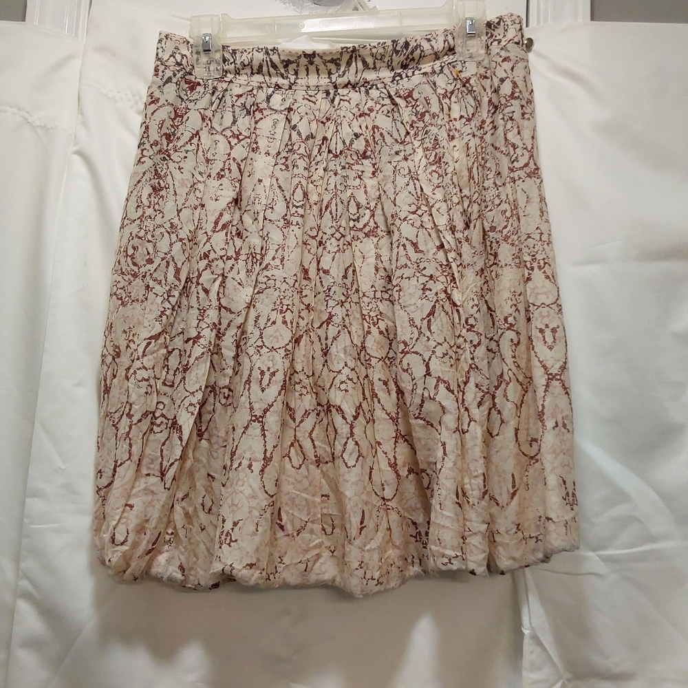 Elie Tahari Cream and Brown Women's Skirt